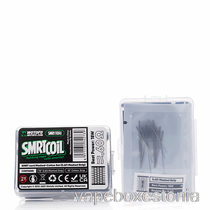 Vape Box Estonia Wotofo Smrt Puuvillane Komplekt [puuvillane Komplekt] 0,6ohm Nord Mesh